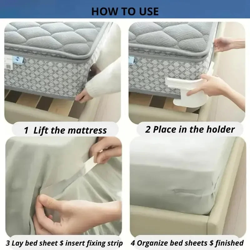Secure Fit Sheet Holders – Wrinkle-Free. Slip-Free Bed
