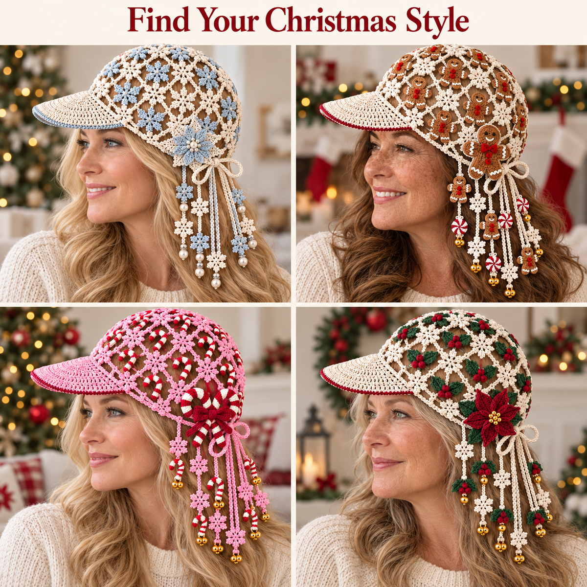 DIY Christmas Charm Crochet Cap Kit