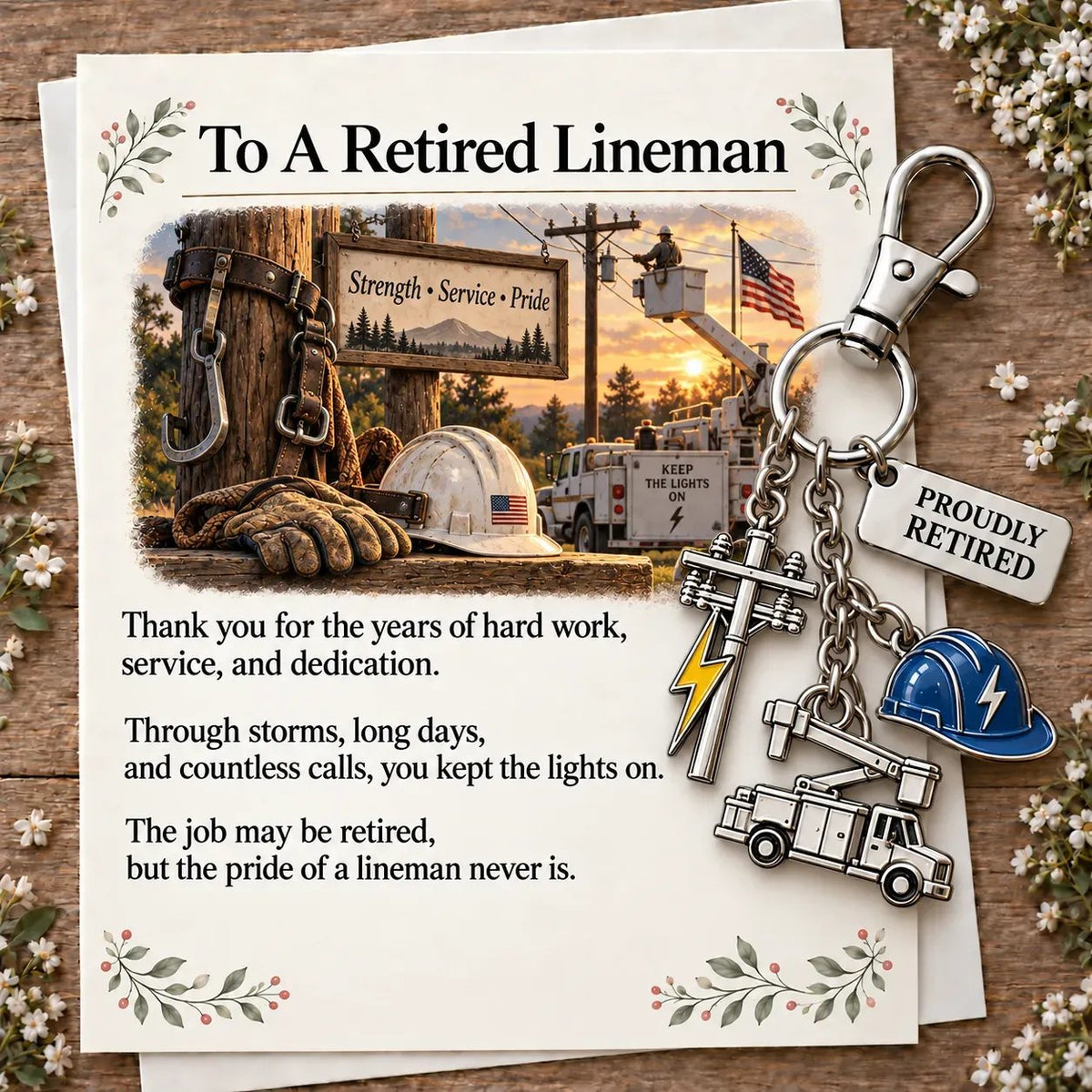 You Make a Difference Retirement Gift Set – Keychain & Card