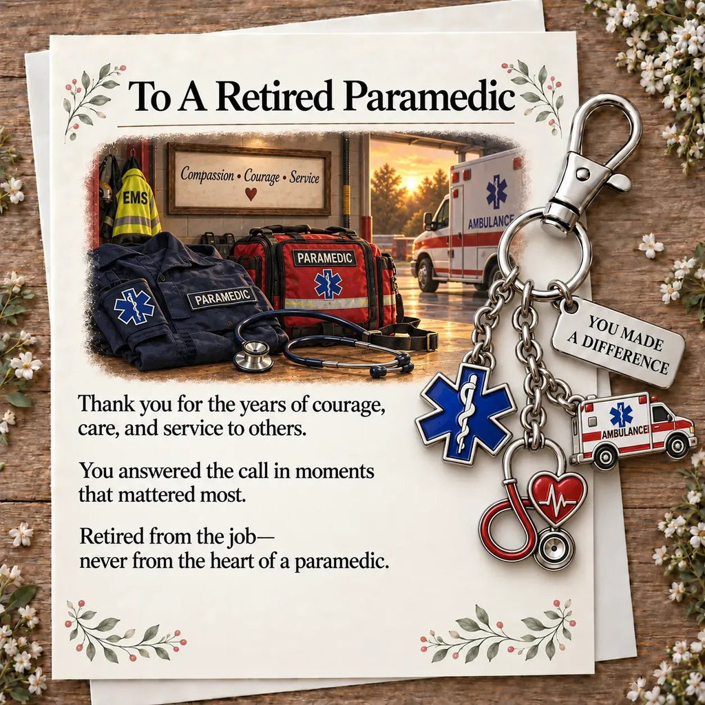 You Make a Difference Retirement Gift Set – Keychain & Card