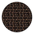 Aboriginal Boomerang Pattern Print Round Floor Mat
