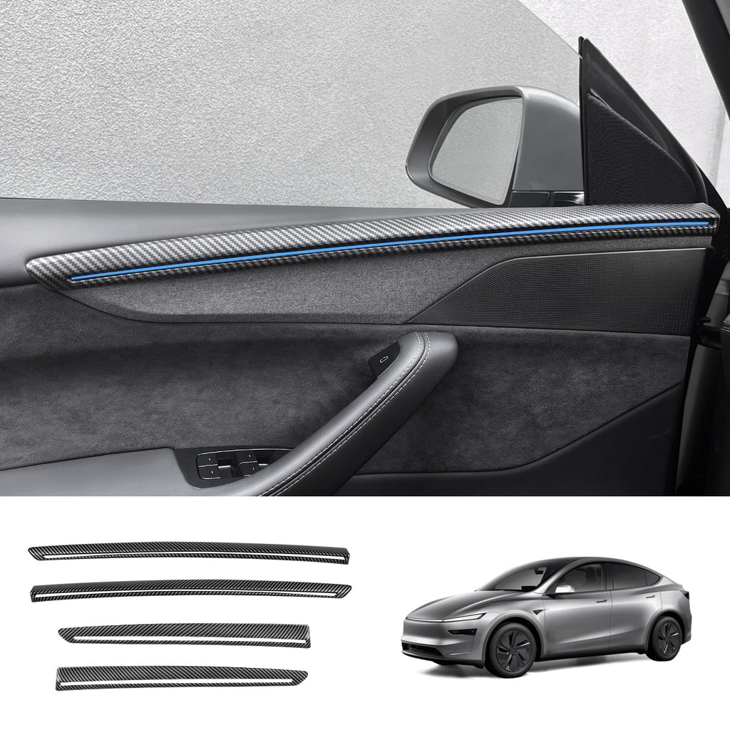 ABS Interior Door Panel Upper Trim Covers (4Pcs) for Tesla Model Y Juniper