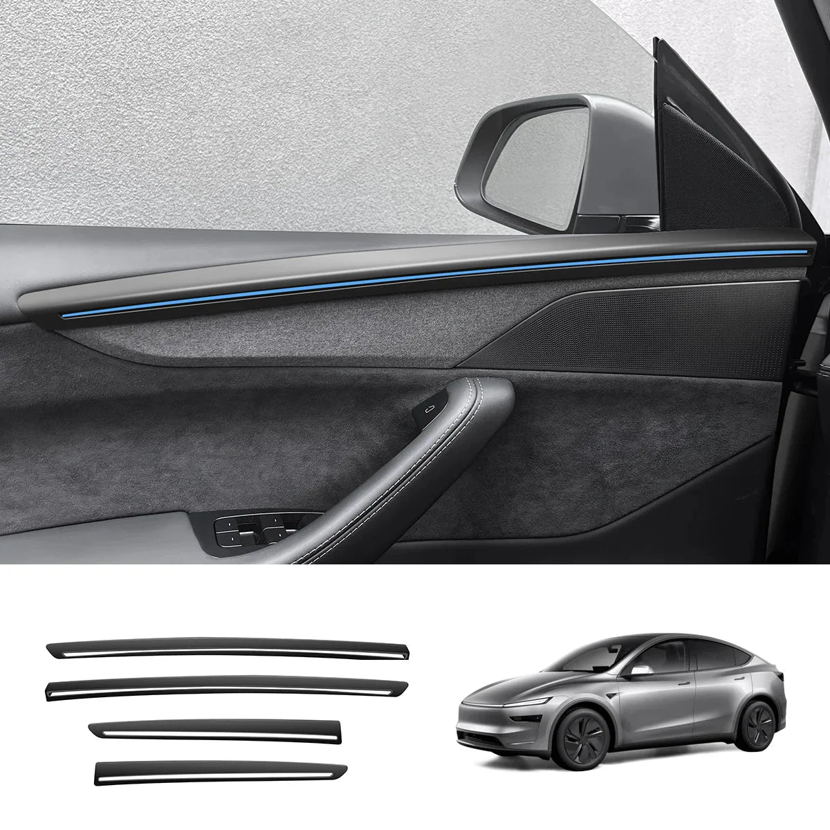 ABS Interior Door Panel Upper Trim Covers (4Pcs) for Tesla Model Y Juniper