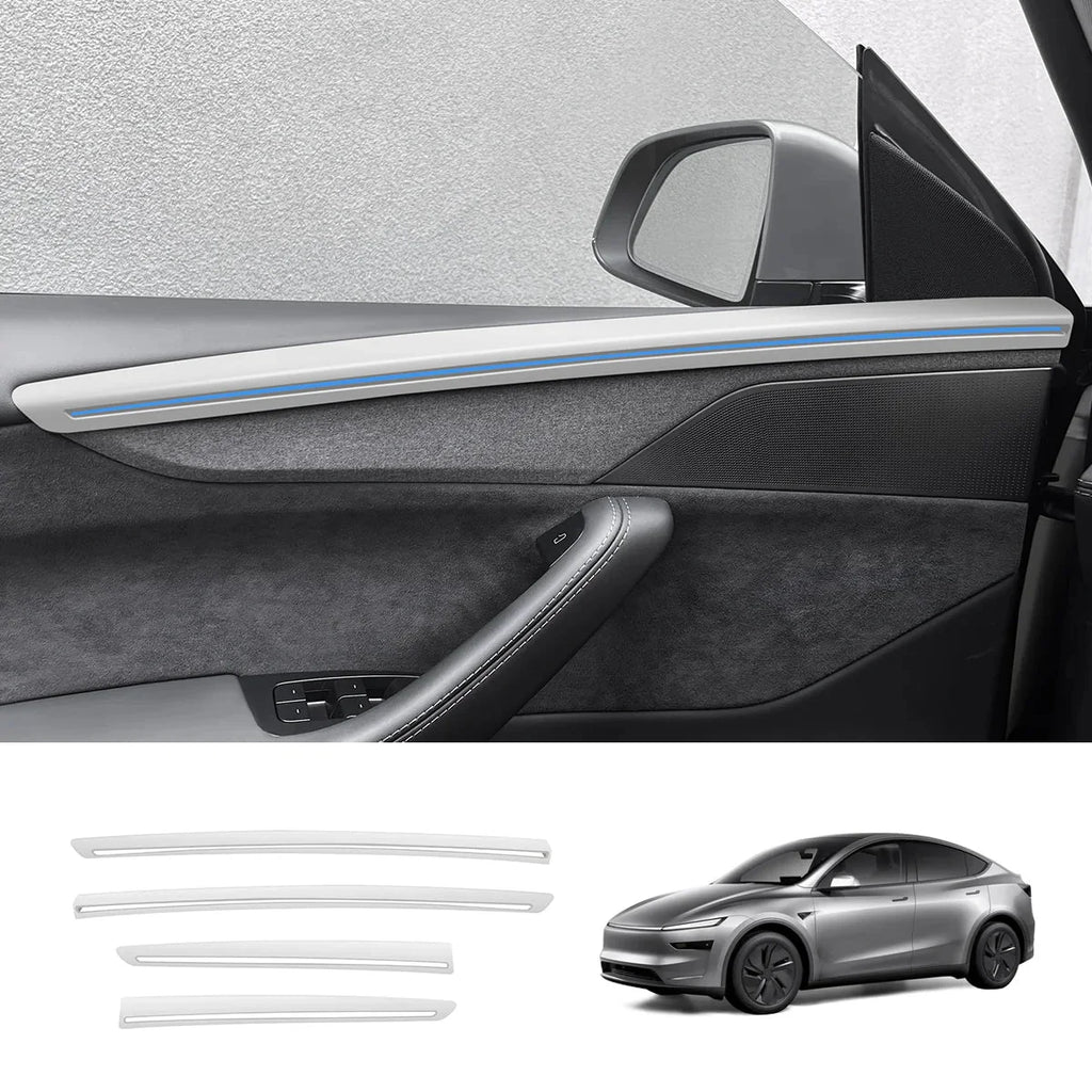 ABS Interior Door Panel Upper Trim Covers (4Pcs) for Tesla Model Y Juniper