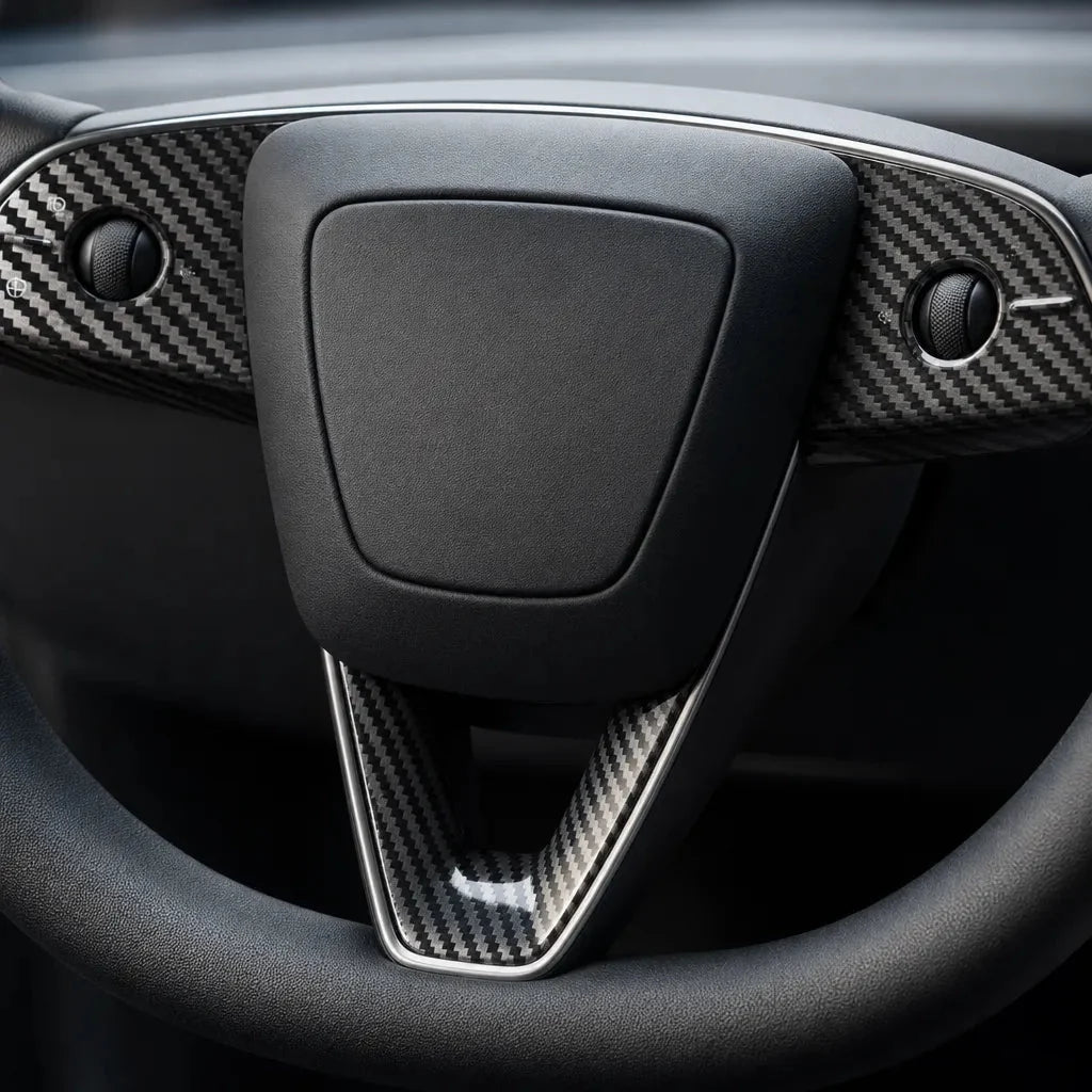 ABS Steering Wheel Button & V-Shape Trim Cover for Model Y Juniper | Sikunuo