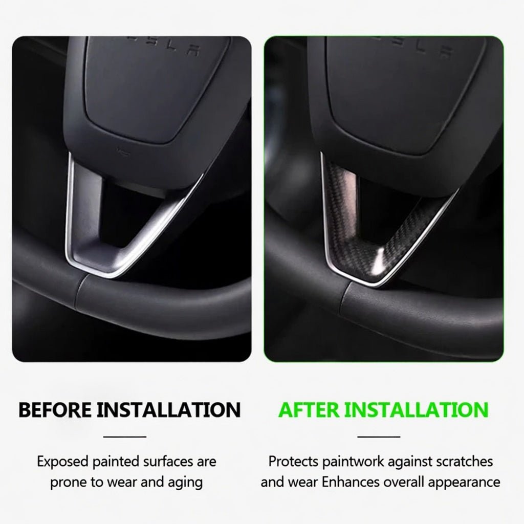 ABS Steering Wheel Button & V-Shape Trim Cover for Model Y Juniper | Sikunuo