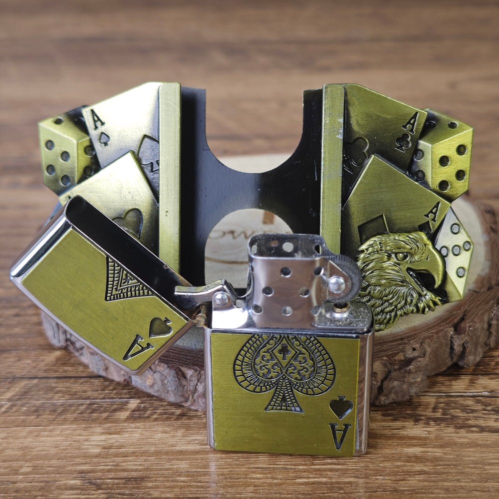 Ace Belt Buckle with Hidden Lighter