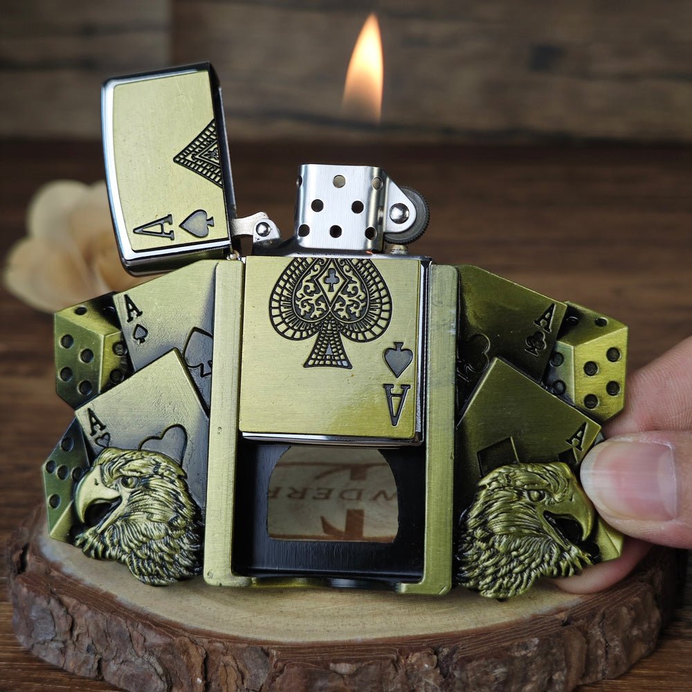 Ace Belt Buckle with Hidden Lighter