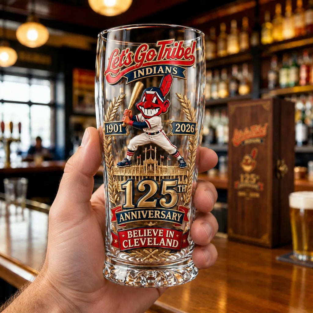 Let's Go Tribe! 125th Anniversary Commemorative Pint Glass