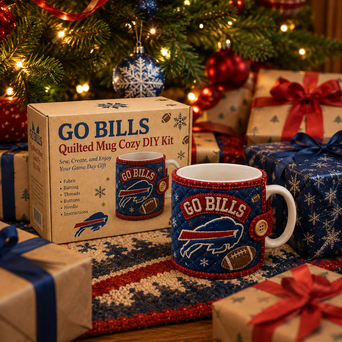 GO BILLS — Quilted Mug Cozy Sewing Kit