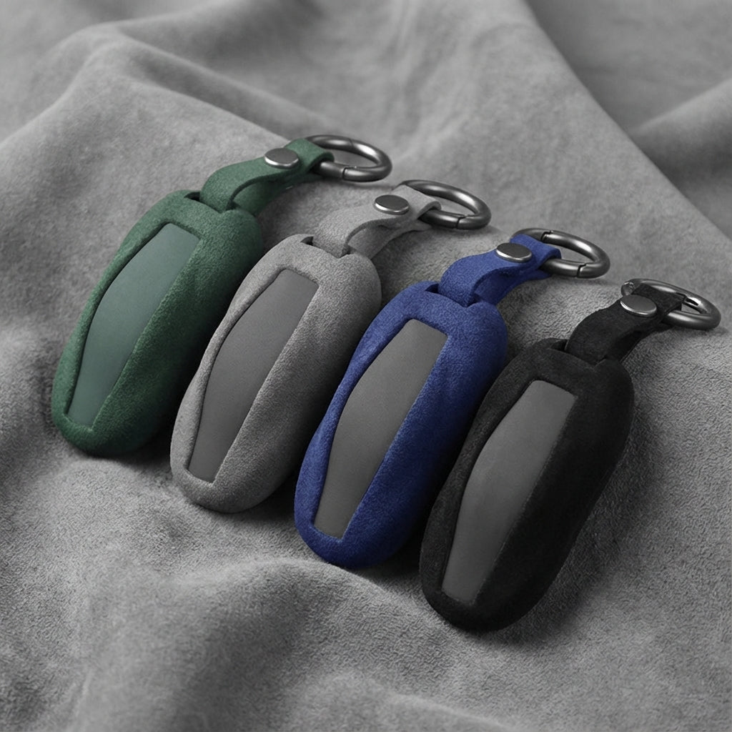 Alcantara Key Fob Cover for Tesla Model 3/Y/S/X | Full Protection