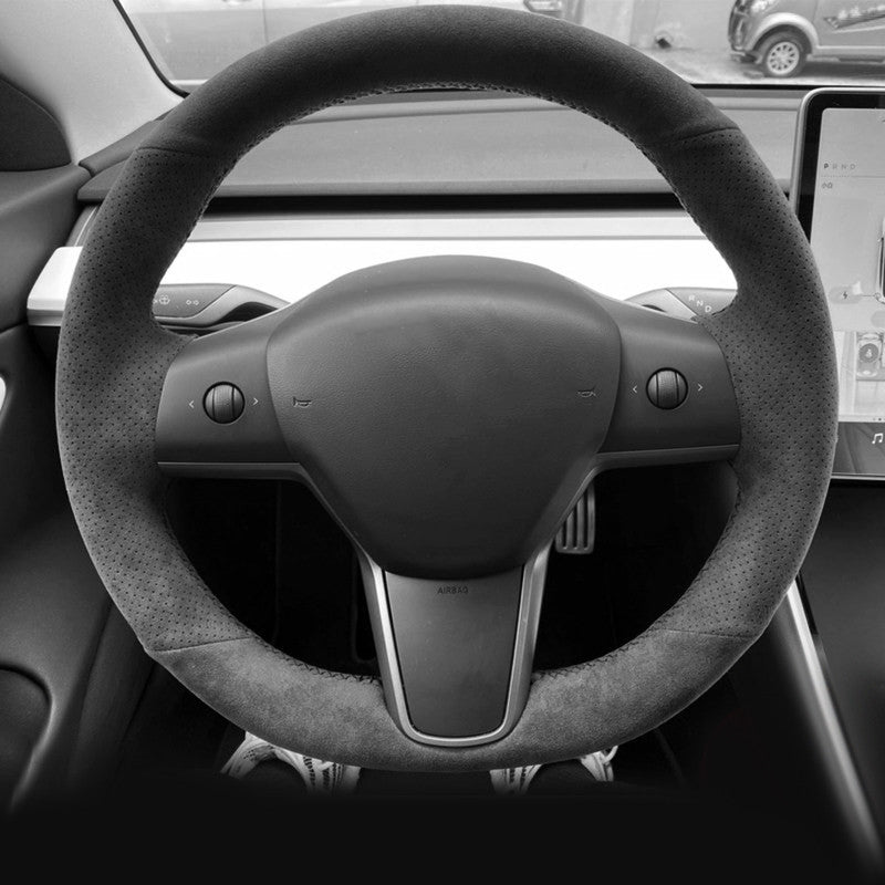Sikunuo Alcantara Steering Wheel Cover for Model 3 / Y