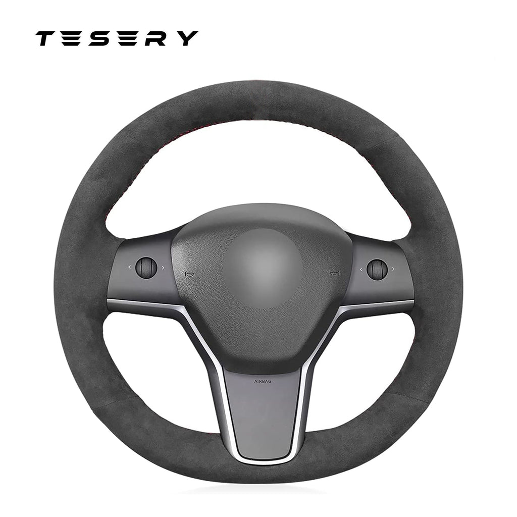 Sikunuo Alcantara Steering Wheel Cover for Model 3 / Y