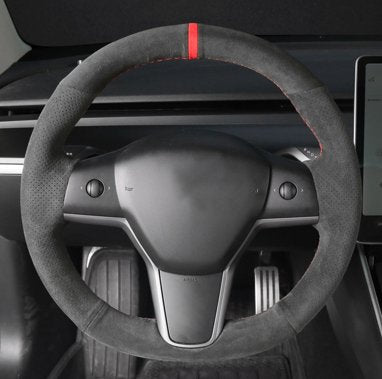 Sikunuo Alcantara Steering Wheel Cover for Model 3 / Y