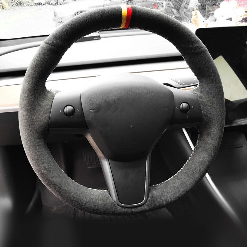 Sikunuo Alcantara Steering Wheel Cover for Model 3 / Y