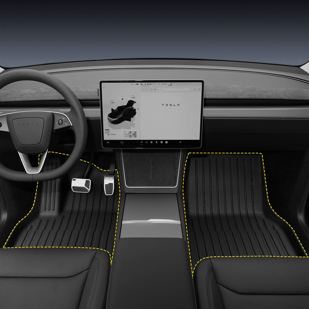 Sikunuo All Weather 3D TPE Floor Mats for Model Y Standard (LHD)