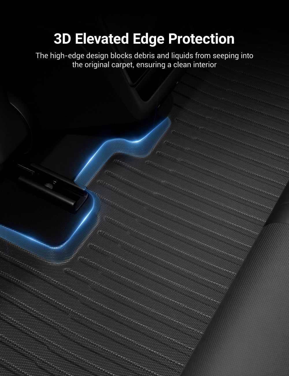 Sikunuo All Weather 3D TPE Floor Mats for Model Y Standard (LHD)