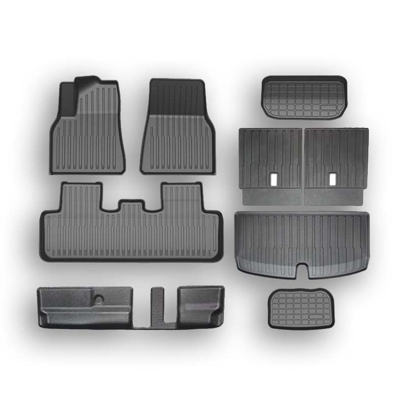 All Weather TPE Floor Mats for Tesla Model Y 7 Seats