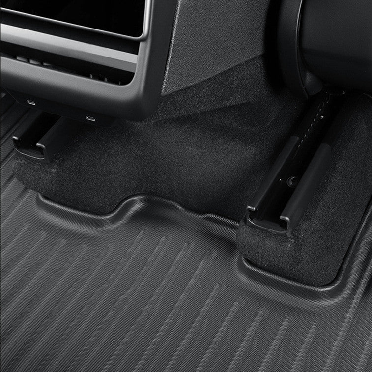 All Weather TPE Floor Mats with Door Sill Protector for Model 3 Highland