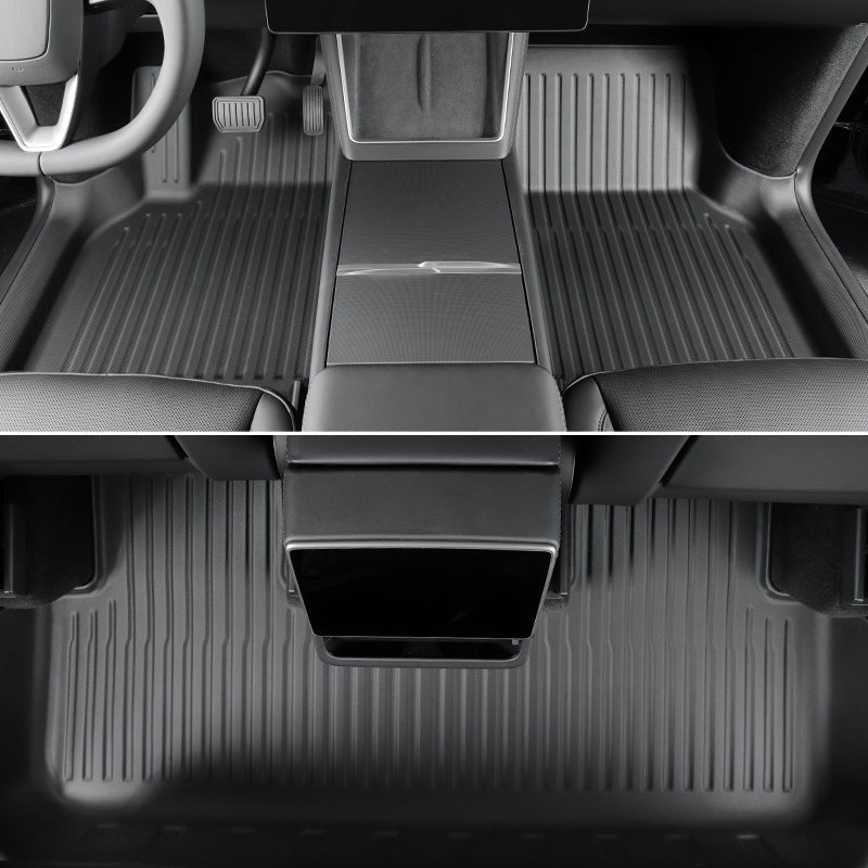 All Weather TPE Floor Mats with Door Sill Protector for Model 3 Highland