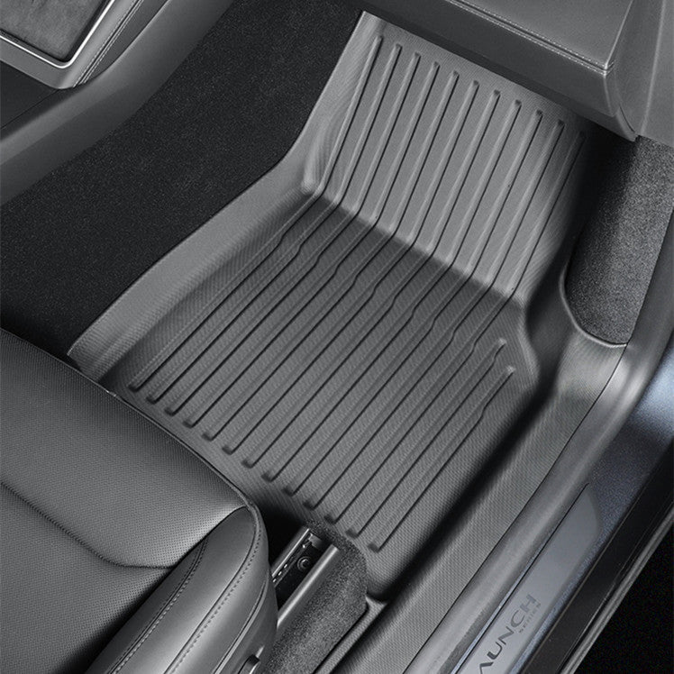 All Weather TPE Floor Mats with Door Sill Protector for Model 3 Highland