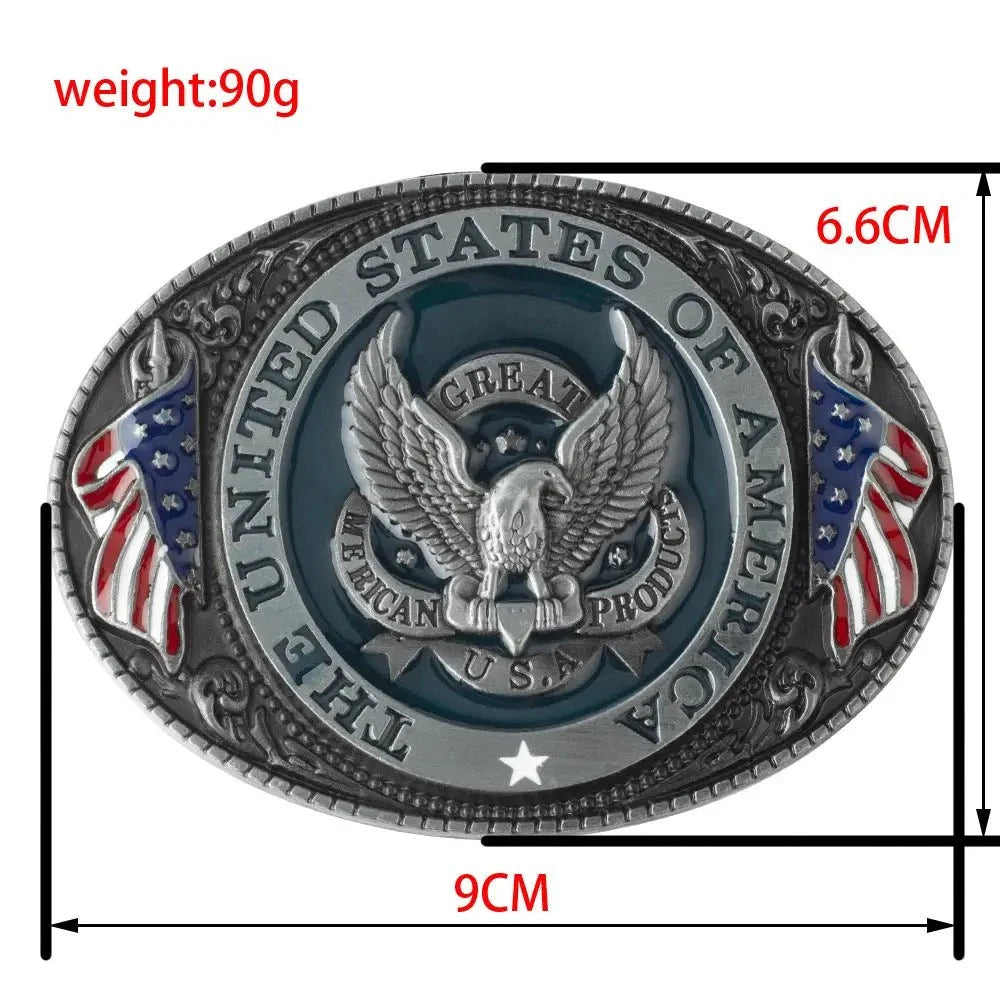 American Eagle with Flag Belt Buckle