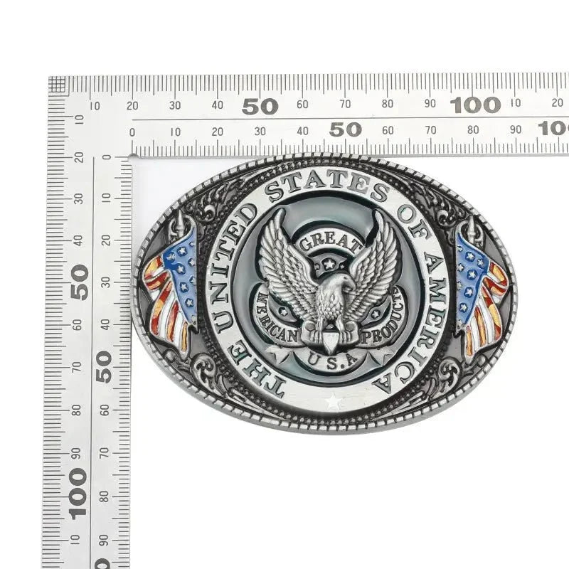 American Eagle with Flag Belt Buckle