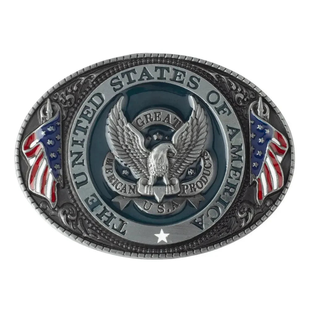 American Eagle with Flag Belt Buckle