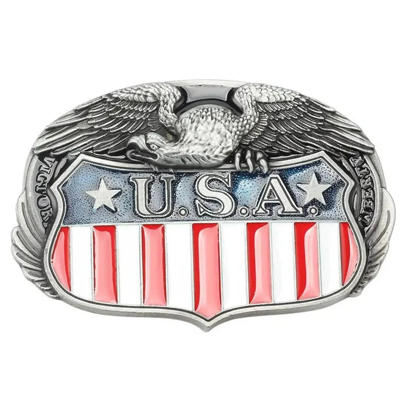 American Flag Bald Eagle Belt Buckle