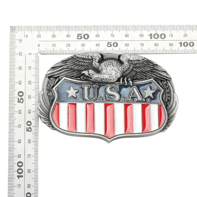 American Flag Bald Eagle Belt Buckle