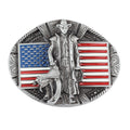 American Flag Cowboys Belt Buckle