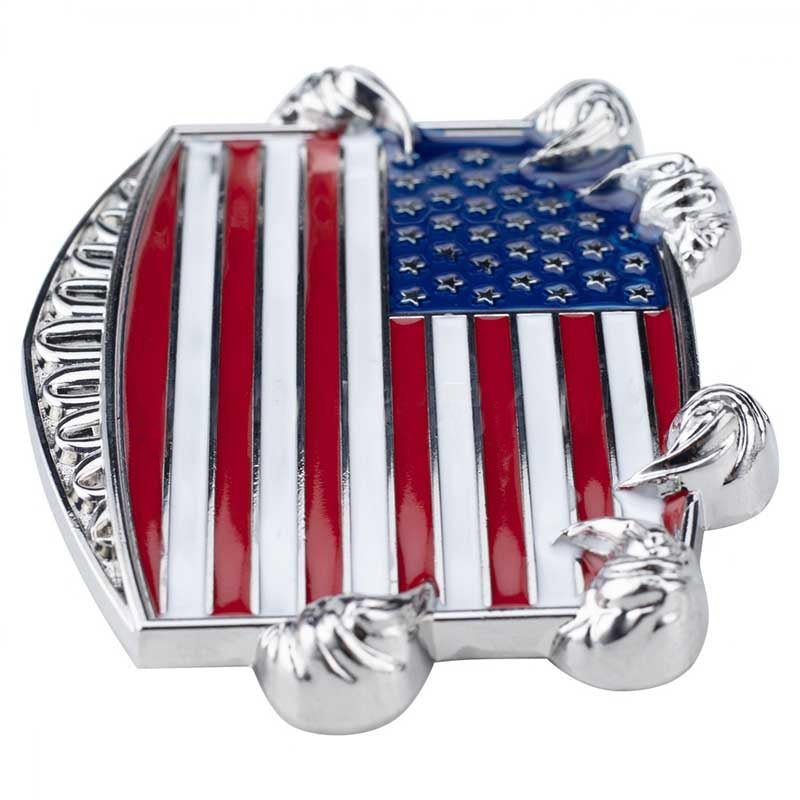 American Flag with Eagle Claw Western Belt Buckle