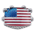 American Flag with Eagle Claw Western Belt Buckle