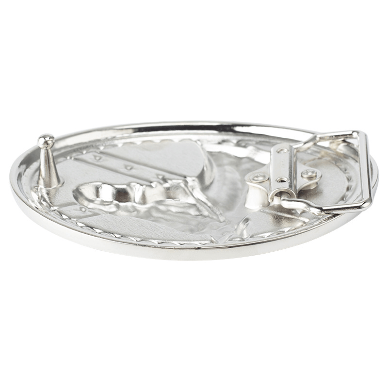 American Flag with Horse Head Western Belt Buckle