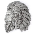 Native American Chief Alloy Belt Buckle