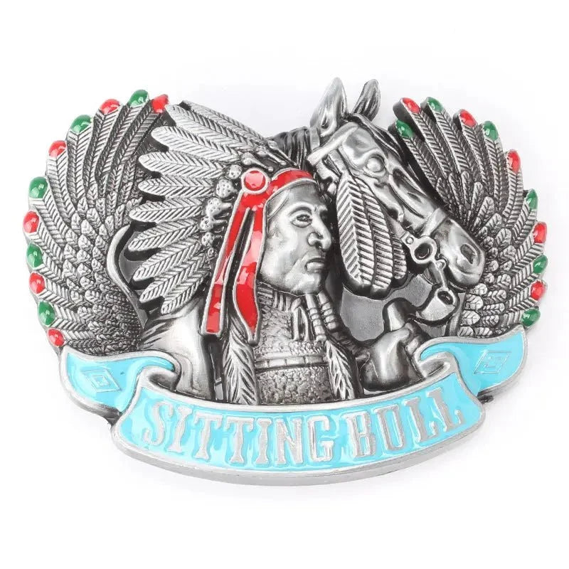 Native American and Horse Belt Buckles