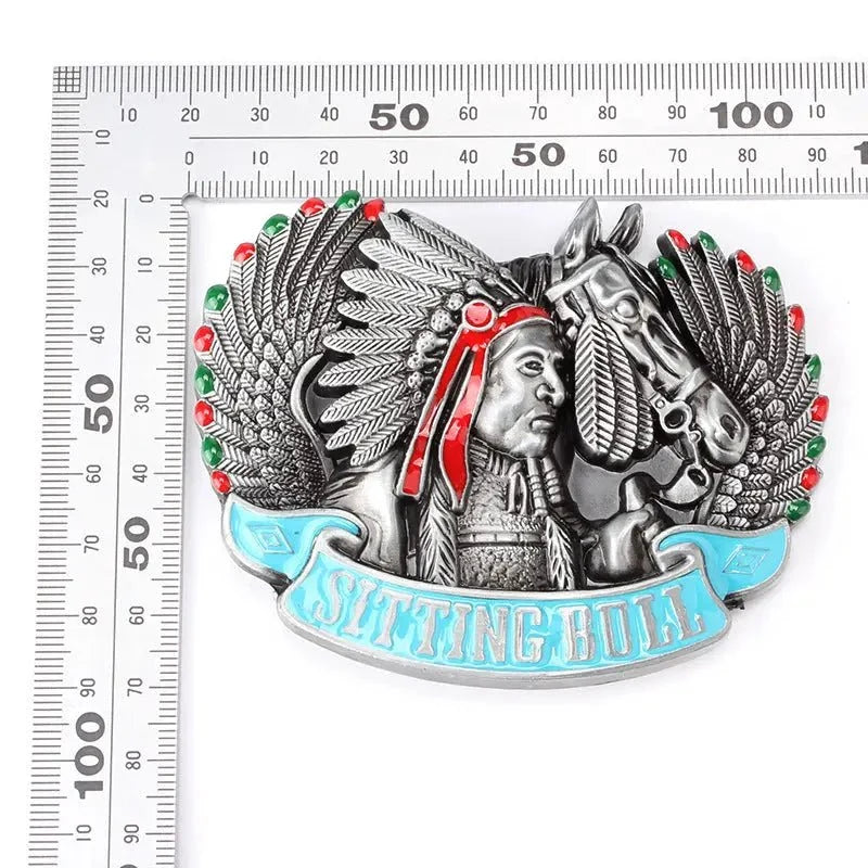 Native American and Horse Belt Buckles