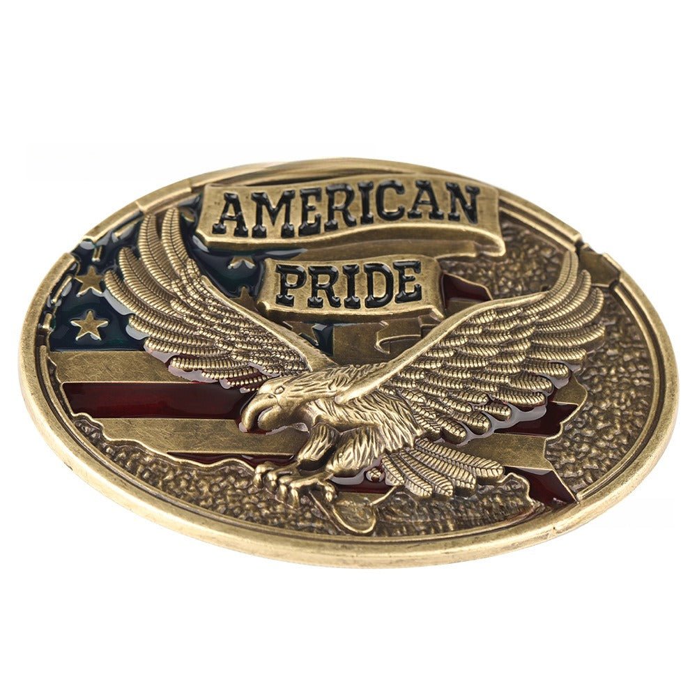 American Pride Eagle Gold Belt Buckle