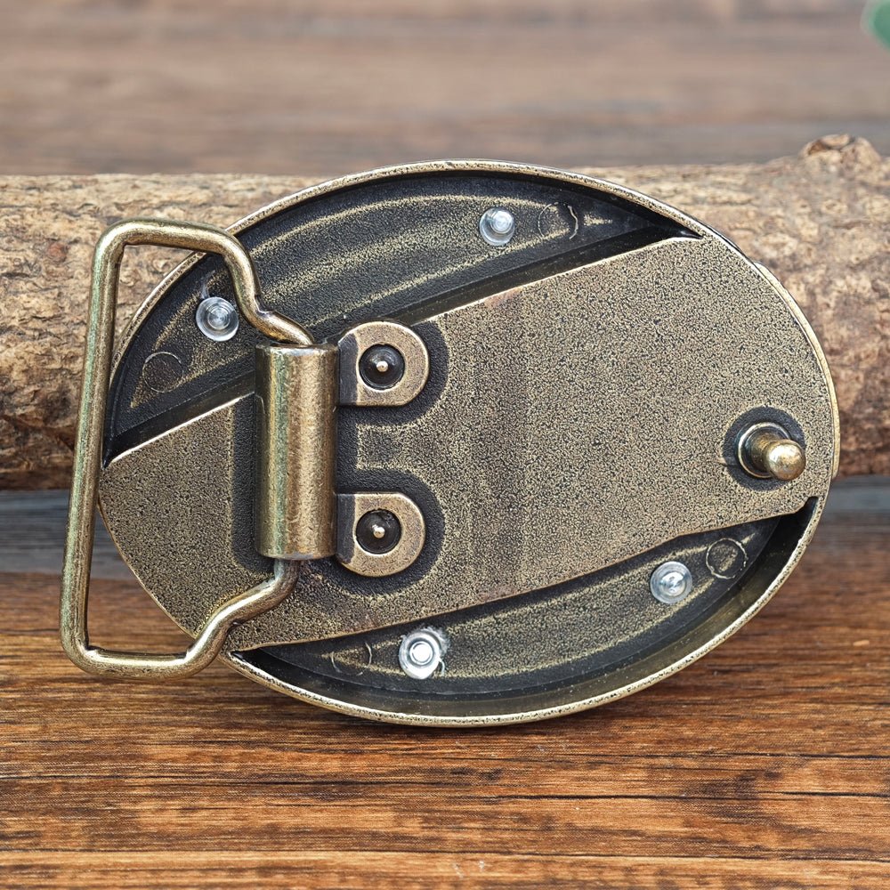 Antique Brass Rodeo Cowboy Belt Buckle