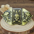 Antique Bronze Pirate Skull Lighter Belt Buckle