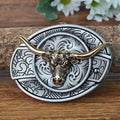 Antique Silver Cowboy Belt Buckle