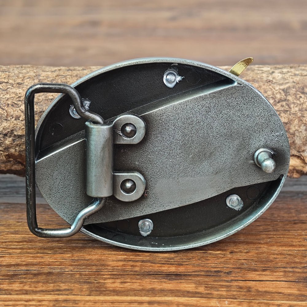 Antique Silver Cowboy Belt Buckle