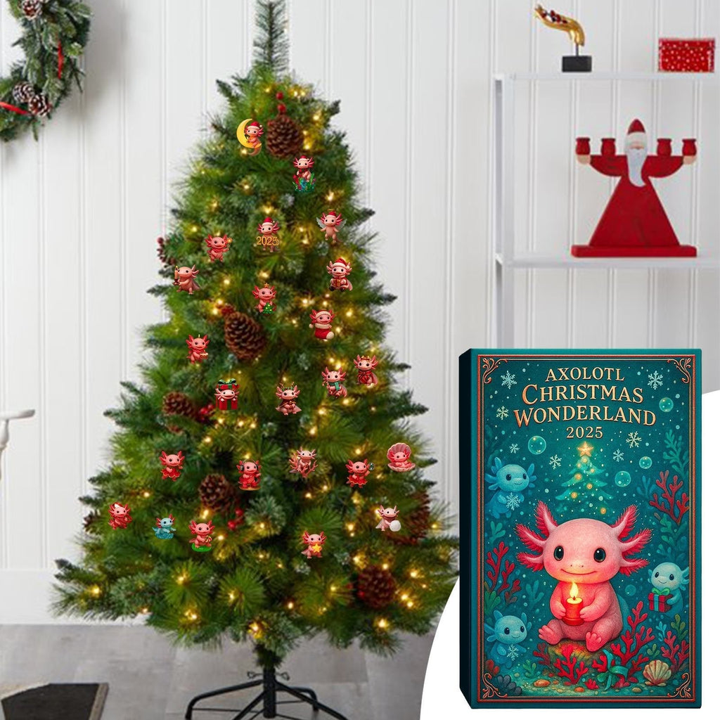 Axolotl Advent Calendar 2026 - 24 Axolotl Christmas Ornaments