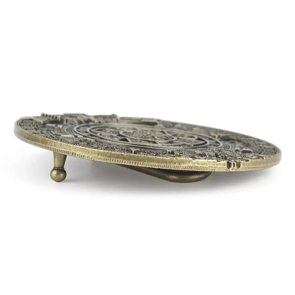 Aztec Solar Calendar Belt Buckle