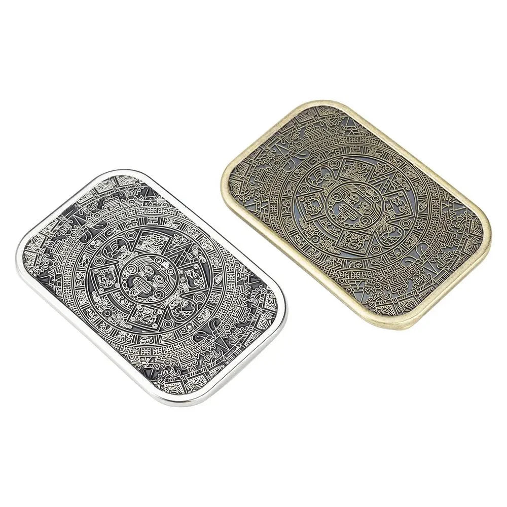 Aztec Solar Calendar Belt Buckle
