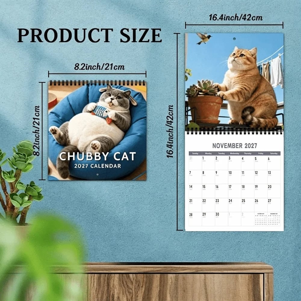 2027 Chubby Cat Calendar