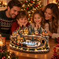 🔥 🚂 Animated Holiday Train & Ice Rink Scene ✨
