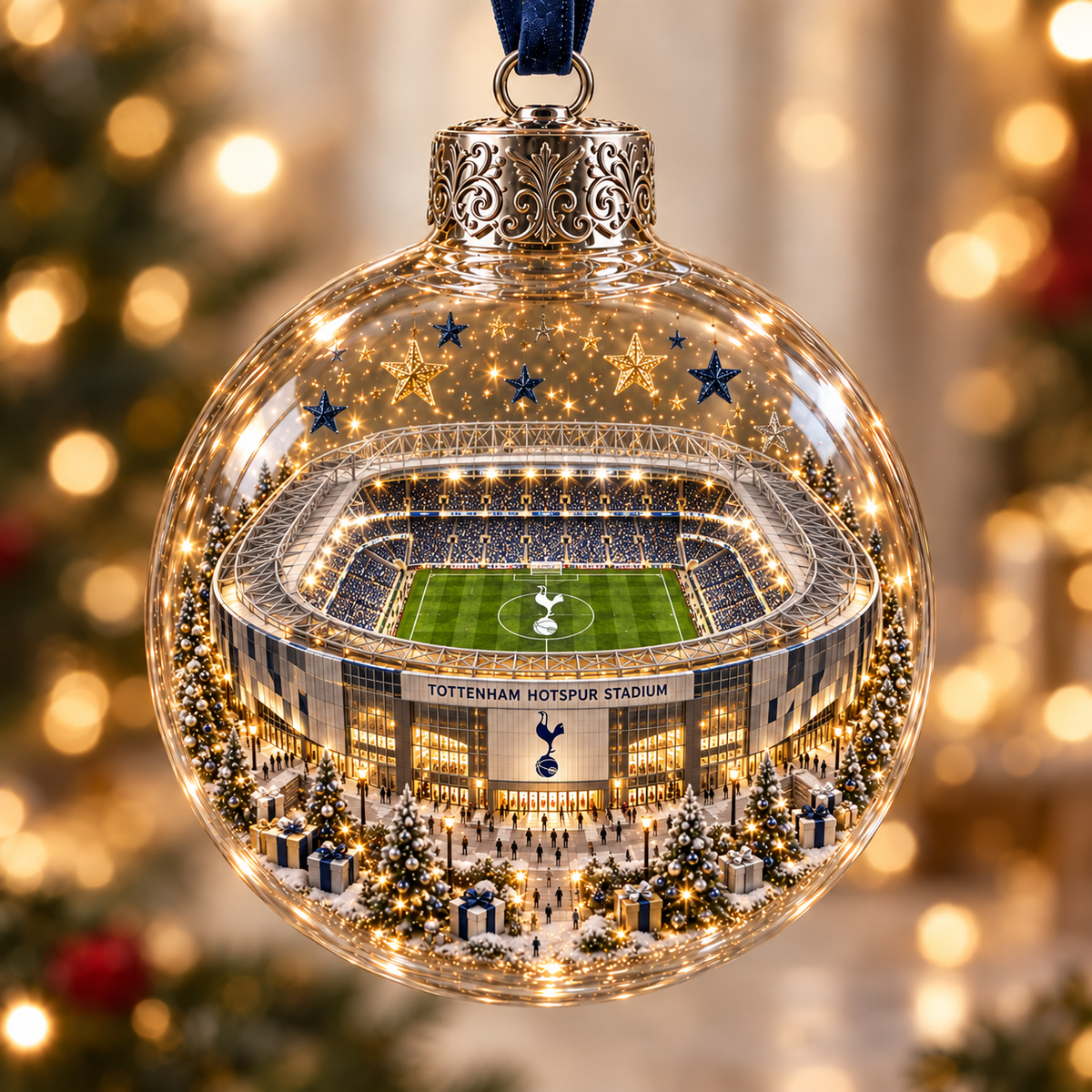 Bring the Stadium Home — Light-Up Football Stadium Christmas Ornament