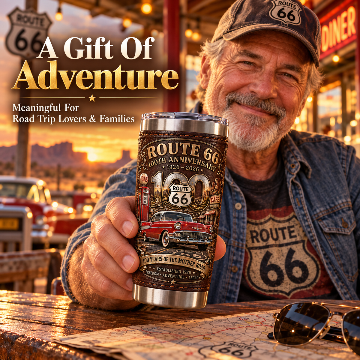 Route 66 100th Anniversary Heritage Insulated Travel Tumbler