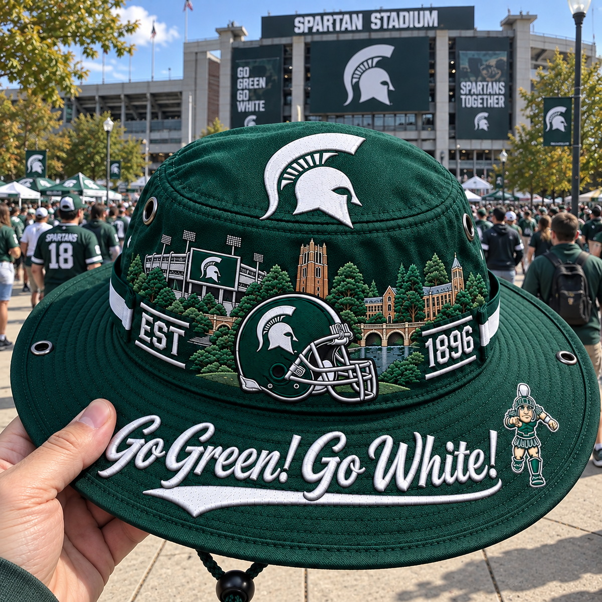 Go Green! Go White! Boonie Hat